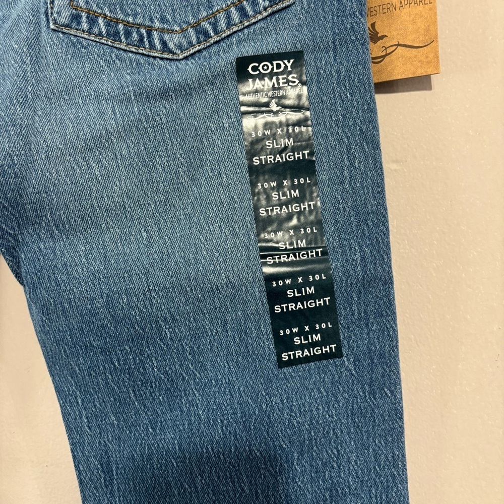 Cody James Men's Classic Blue Slim Jeans - Picture 4 of 6